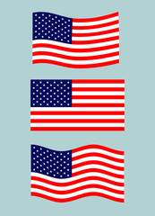 American Flag. Vector image of American Flag. American Flag background. American Flag illustration. United States of America. USA.