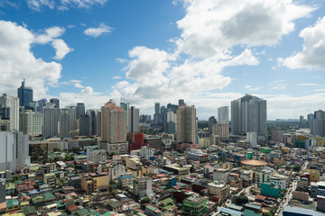 Fototapeta na wymiar Makati city of Manila at noon