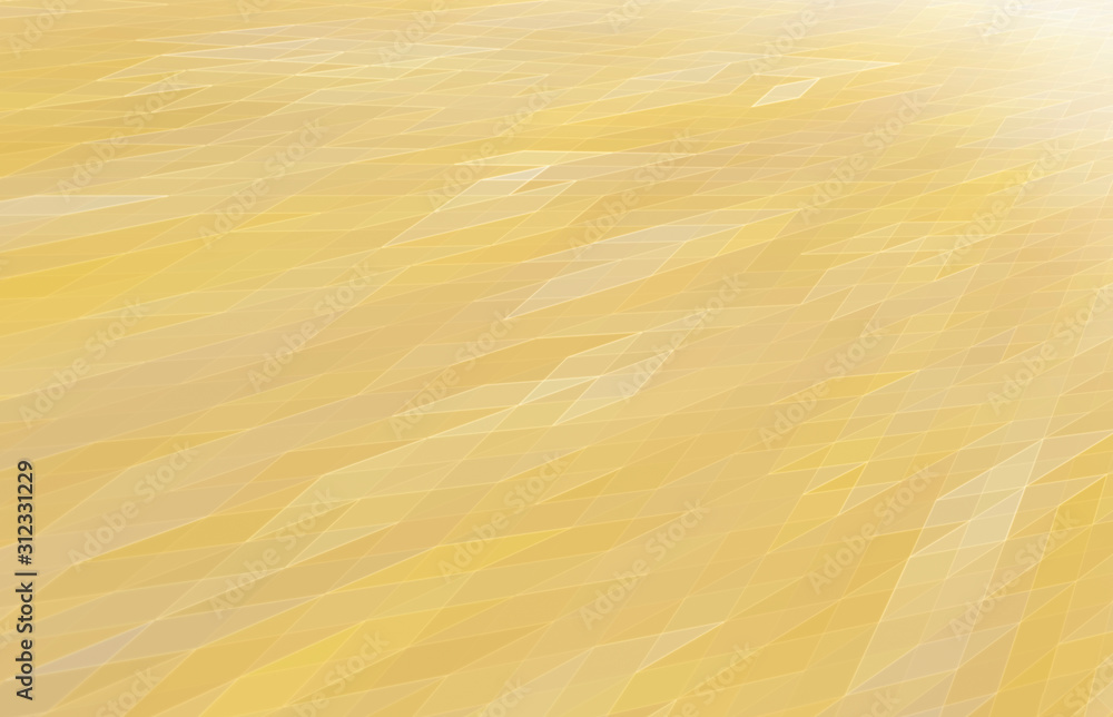 Poster abstract yellow triangular shape background with tilted, diminishing perspective. high resolution fu