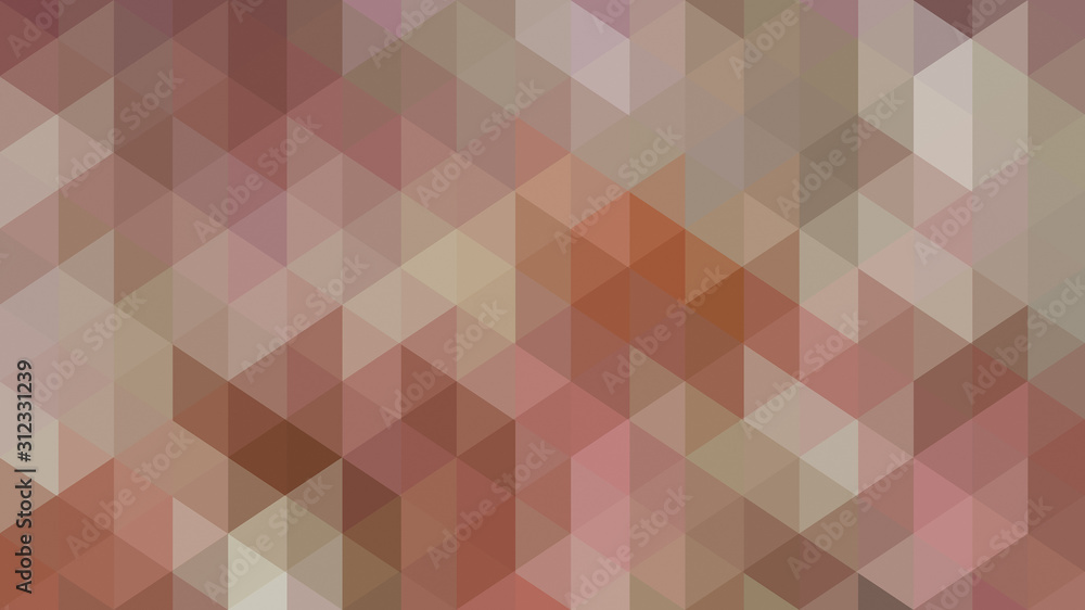 Aufkleber abstract triangular shape background in bleached pink, beige, sand and brown colors. full frame tria