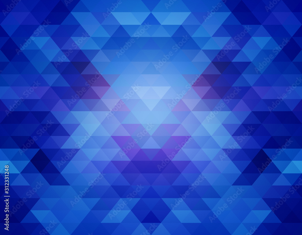 Poster abstract blue triangular shape background. full frame triangle geometric background. copy space.