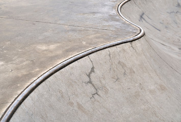 Concrete skate court in the street