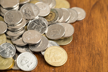 Bunch of Philippines peso coins