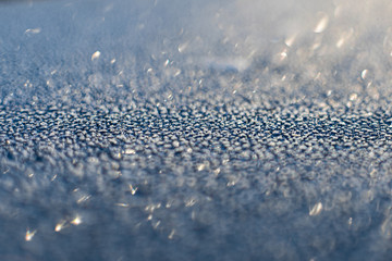 ice crystals with bokeh effect