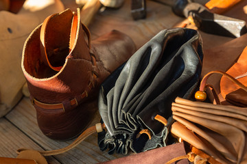 background market rustic black bag leather natural brown boots traditional