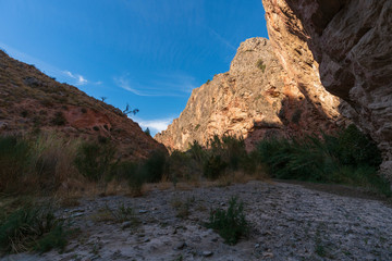 Ugijar river as it passes through Escariantes