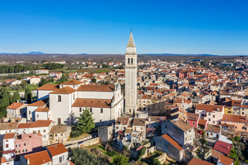 An aerial view of Vodnjan, Istria, Croatia