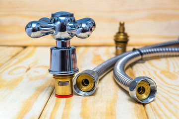 Cruciform hot and cold water main switch of spare parts