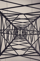 electrical mast pattern black and white