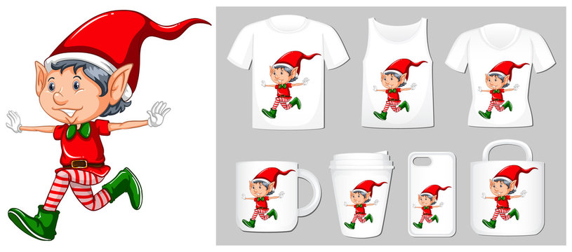 Christmas theme with elf on product templates