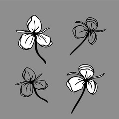 Floral clip art little flower 