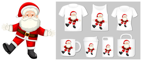 Christmas theme Santa Claus on many products