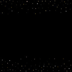 Gold Glitter Stars. Luxury Shiny Confetti.