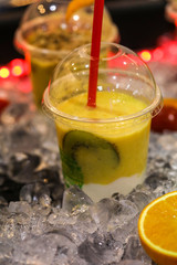 Colorful cocktail of fruits and vegetables. Healthy diet