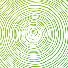 Tree rings background, cut tree trunk, wooden texture, lumber green concept. Vector graphics.
