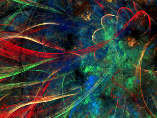 abstract chaotic fractal background 3D rendering illustration