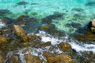 blue sea and rocks