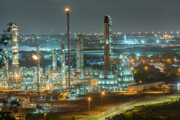 Fototapeta na wymiar Chemical oil refinery industry plant.