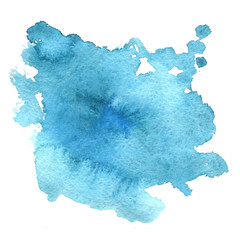 blue watercolor background, paint stain