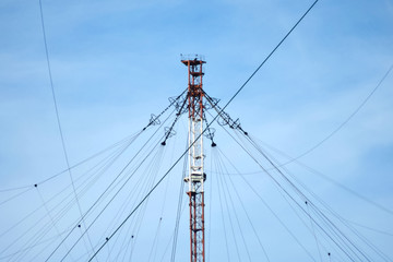 Fototapeta na wymiar Aerial platforms for transmission of radio waves