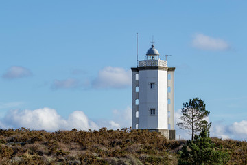 Fototapeta na wymiar Clifftop lighthouse of Mera Coruna Spain