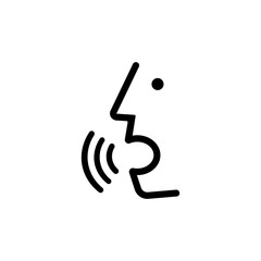 Fototapeta premium Voice control person talking icon