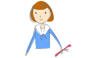 卒業式の女の子パターン