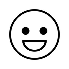Fototapeta premium smiley icon. smiled. vector in white color outlined