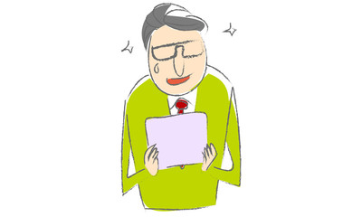 卒業式の男性教師パターン