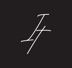 Couple Cursive Letters Initial Signature Handwriting Calligraphy