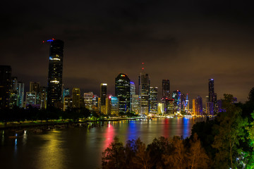 Fototapeta na wymiar Brisbane City Skyline at Night