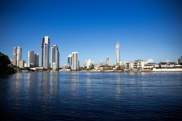 The Surfers Paradise skyline reflections