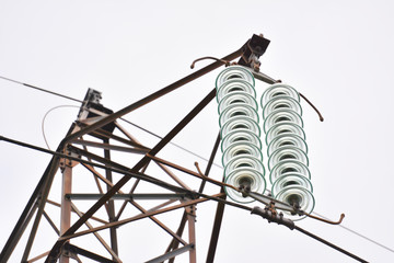 Transmission line for high voltage.