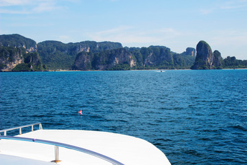 ao nang, background, bay, beach, beautiful, blue, boat, coast, holiday, island, landscape, nature,...