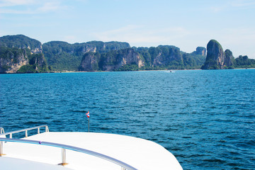 ao nang, background, bay, beach, beautiful, blue, boat, coast, holiday, island, landscape, nature, ocean, outdoor, paradise, sea, seascape, sky, speed boat, summer, tourism, travel, tropical, vacation