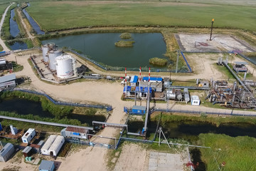 Equipment for the drying gas and condensate collection. Top view