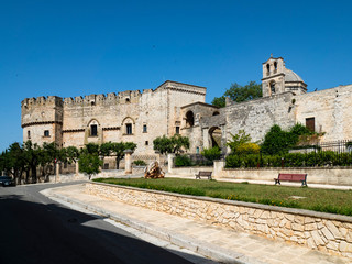 Castello Dentice di Frasso di Carovigno, Carovigno, Brindisi Region, Puglia, Italy - obrazy, fototapety, plakaty