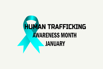 Vector illustration on the theme of National Human trafficking Awareness Month of January