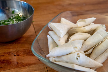 Stuffed filo dough pastry