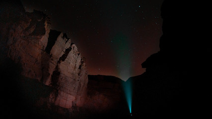 Red Canyon eilat at night  - Southern, Israel	