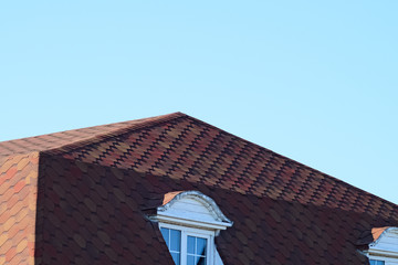 House with a roof made of metal sheets