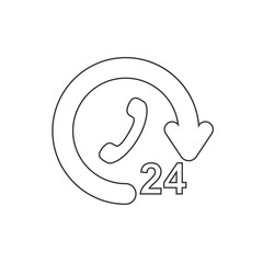 24/7 customer care service icon vector illustration for graphic design and websites