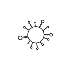 bacteria virus icon vector illustration for graphic design and websites