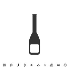 wine bottle icon vector illustration for graphic design and websites