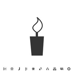 candle icon vector illustration for graphic design and websites