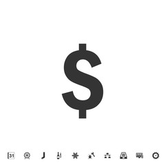 dollar sign currency icon vector illustration for graphic design and websites