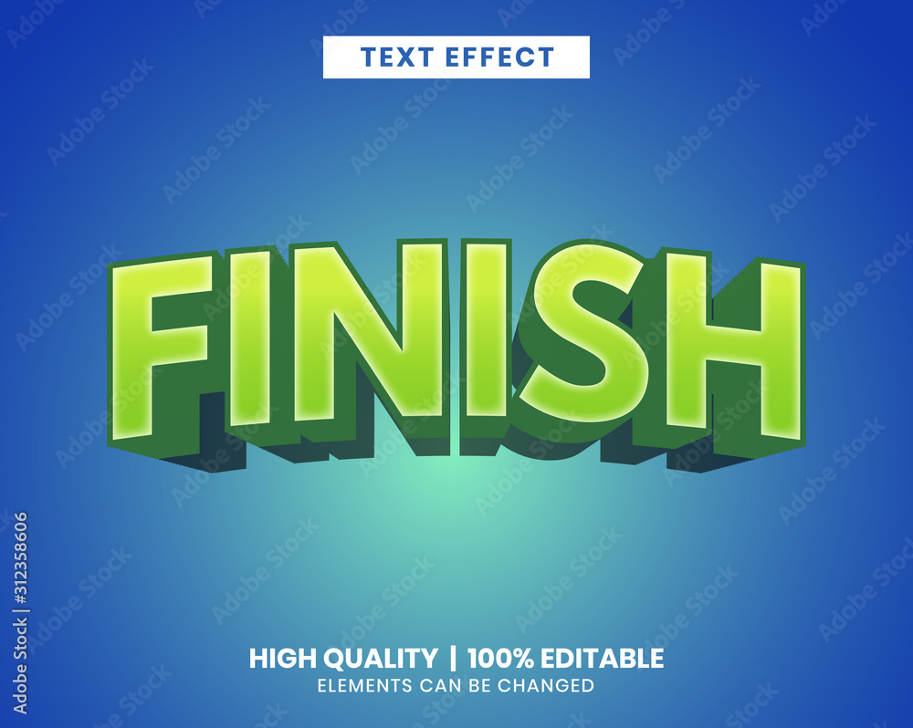 Poster vibrant color text effect for game title