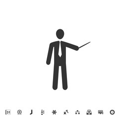 teacher icon vector illustration for graphic design and websites