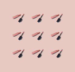 Lipstick pattern isolated on background. Make up product. Female. Beauty.