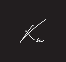 Couple Cursive Letters Initial Signature Handwriting Calligraphy
